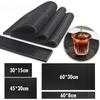 Gummibar-Matte Kaffeemaschinen-Arbeitsplatten-Spritzschutz-Matten Bar-Service-Matte Geschirrglas-Trockenmatte für Barista Cocktail-Barkeeper Schwarz