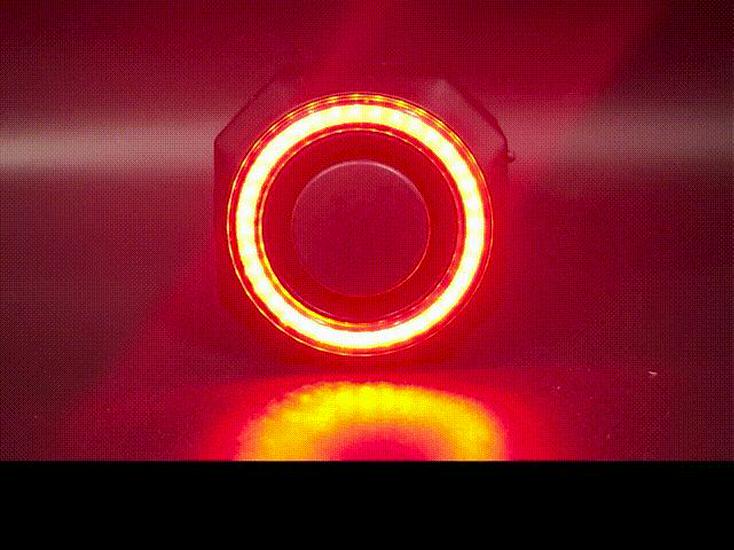 Smart Rechargeable Wireless LED Bike Tail Light with Anti-theft Alarm