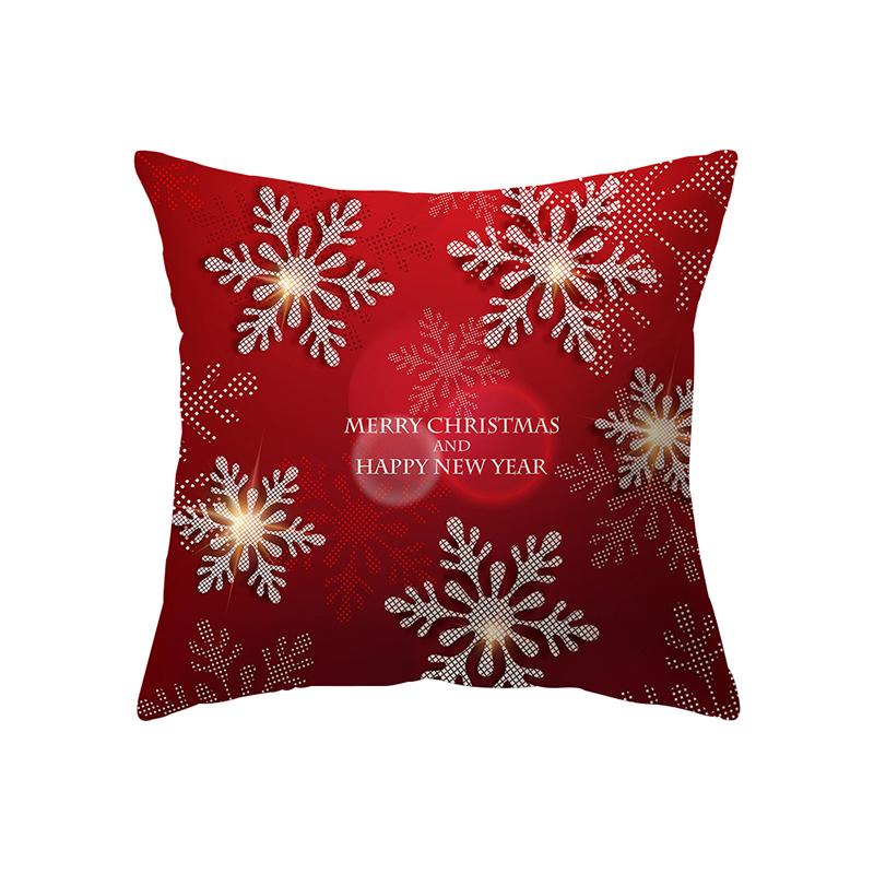 Christmas Theme Christmas Decoration Printing Pattern Cushion Cover Home Living Room Sofa Decoration Pillow Pillow Cover