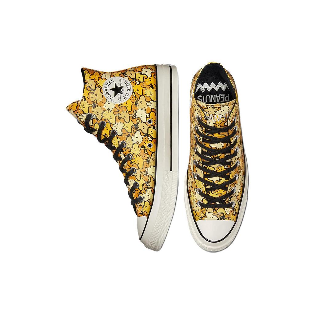 Converse Peanuts x Chuck 70 High Woodstock Camo Unisex Sneakers Yellow Soba Zinc-Yellow A01871C