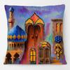 Middle East Arabic Muslim Islam Arabian Woman Portrait Poster Paintings Cushion Cover Decorative Pillows For Sofa