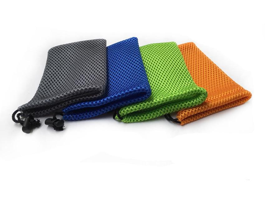 10pcs Nylon Mesh Drawstring Storage Pouch Bag 9x13cm Multi Purpose Travel & Outdoor Activity Pouch for Digital Products