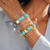 Acrylic Geometric Round Multi-layer Open Bracelet Ethnic Style Fashion Jewelry