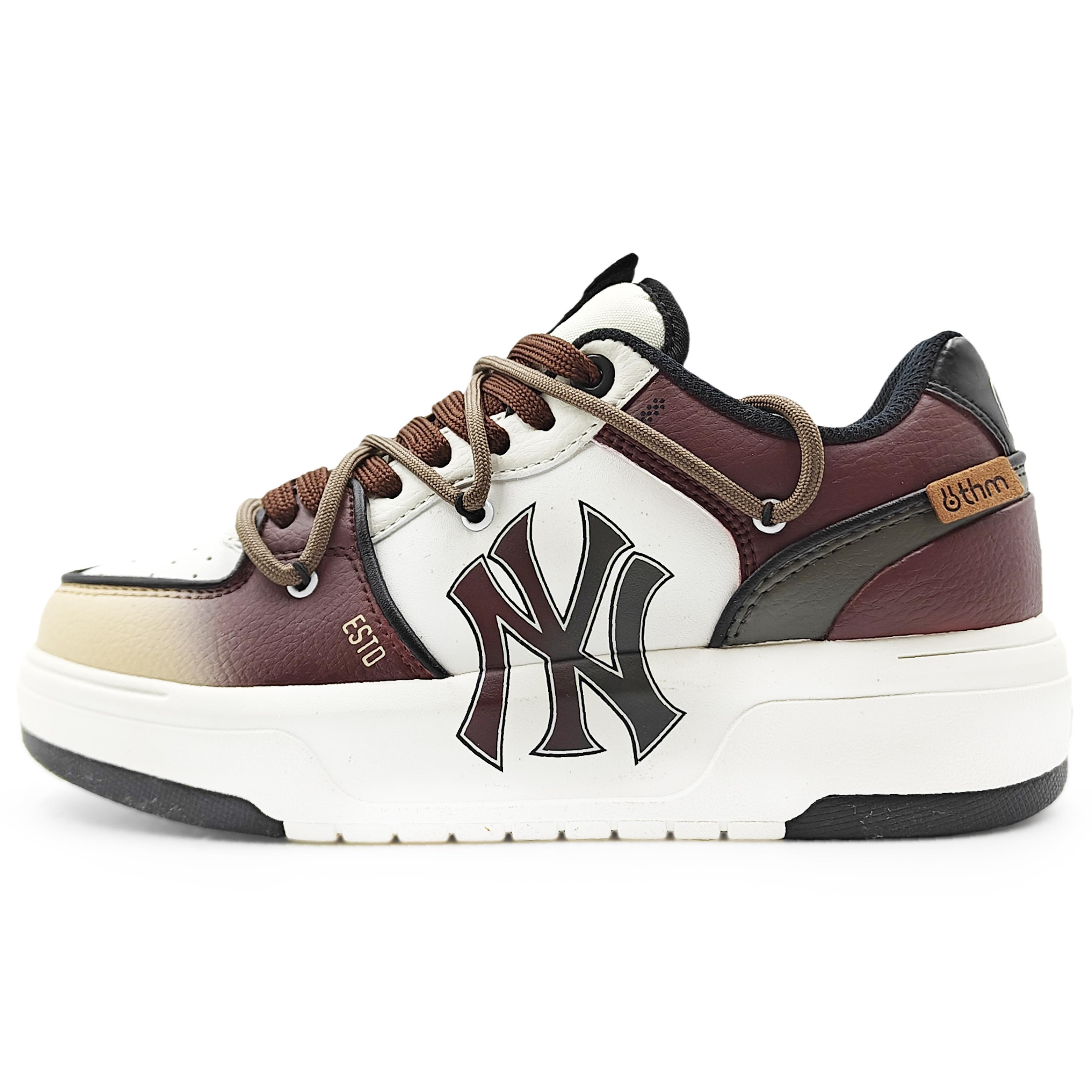 

MLB Chunky Liner Abrasion Resistant Low top Skateboard Shoes Unisex Red Brown 3ASXCA12N-50WHS(Team1284- 2) 45