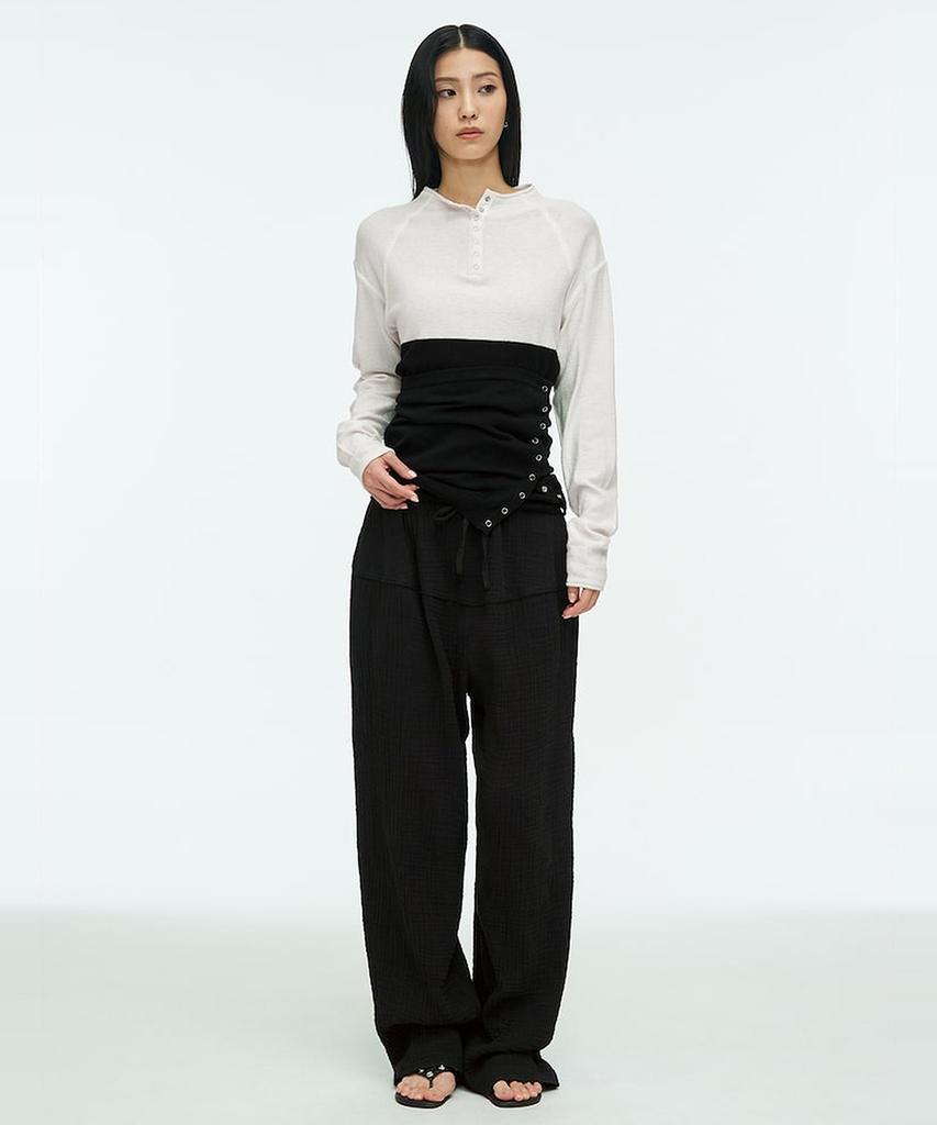 Anggae Peplum Pants Black