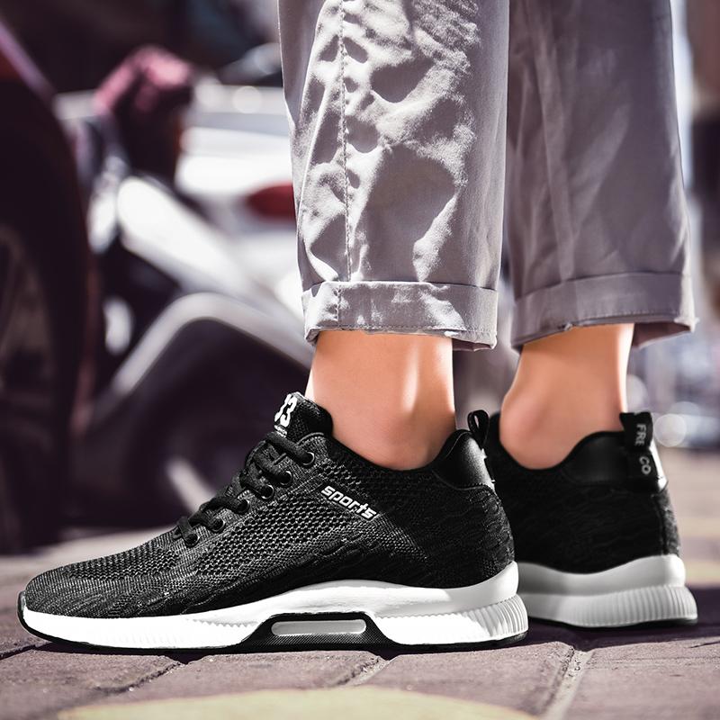 Fashion Men Sneakers Elevator Shoes Hidden Heels Breathable Heightening Shoes For Men Increase Insole 6CM Sports Casual Height Shoes