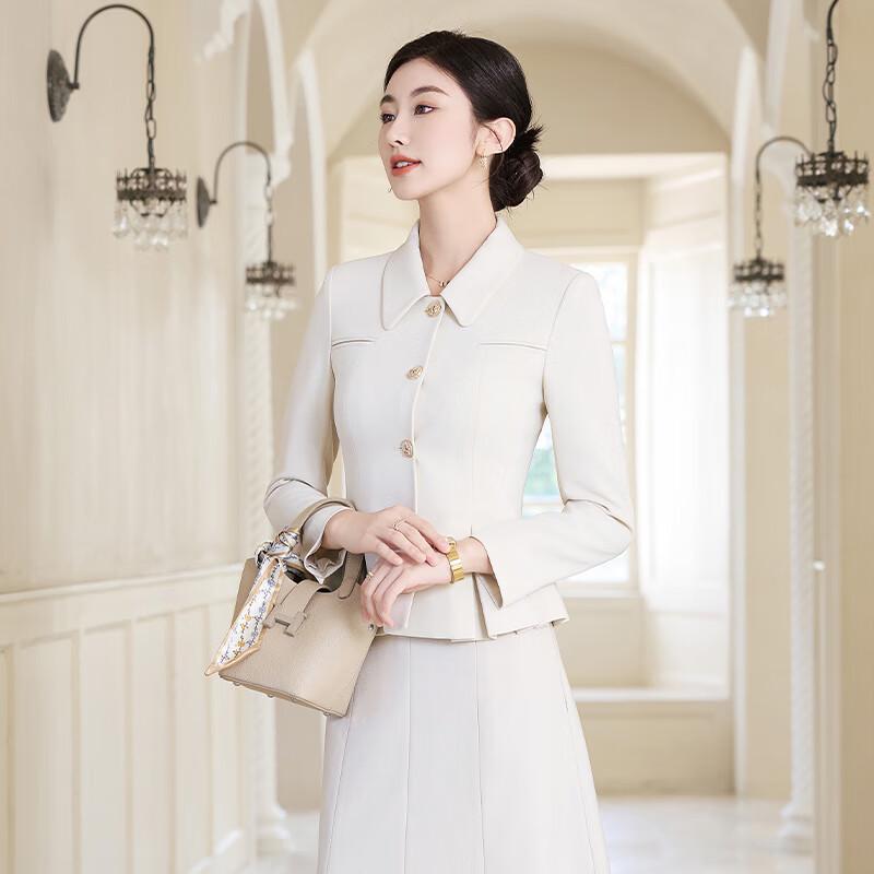 Tluo Man Women's Elegant Two-Piece Suit Skirt Set