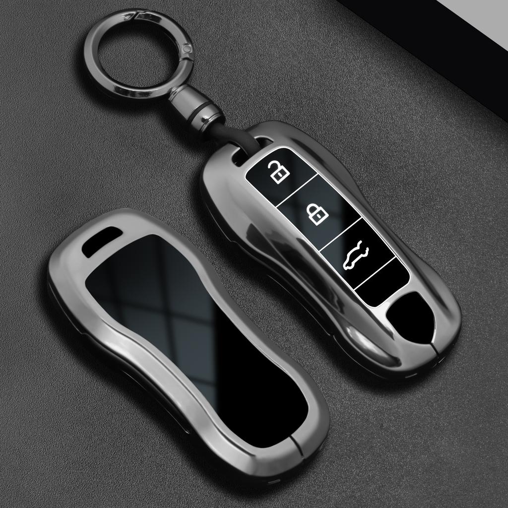 AION7 Alloy Car Key Case Cover Shell Fob For Porsche Cayenne 958 911 Lepin 996 Macan Boxster Panamera 997 944 924 Panamera 718 971 9YA