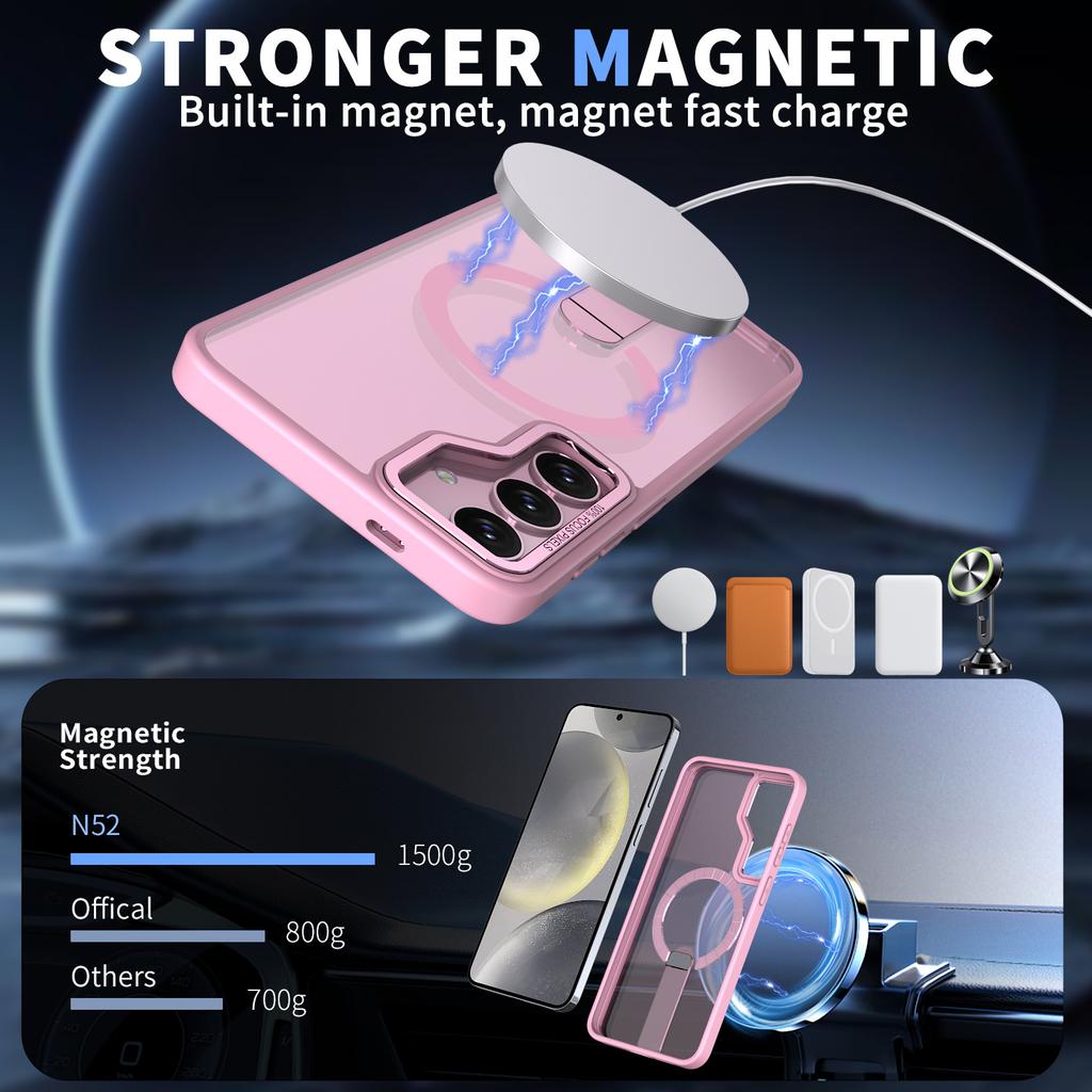 Neues Samsung S25 Edge Magnetische Handyhülle mit Vertikaler Unsichtbarer Stütze und Sturzsicherer A36/A56 Schutzhülle