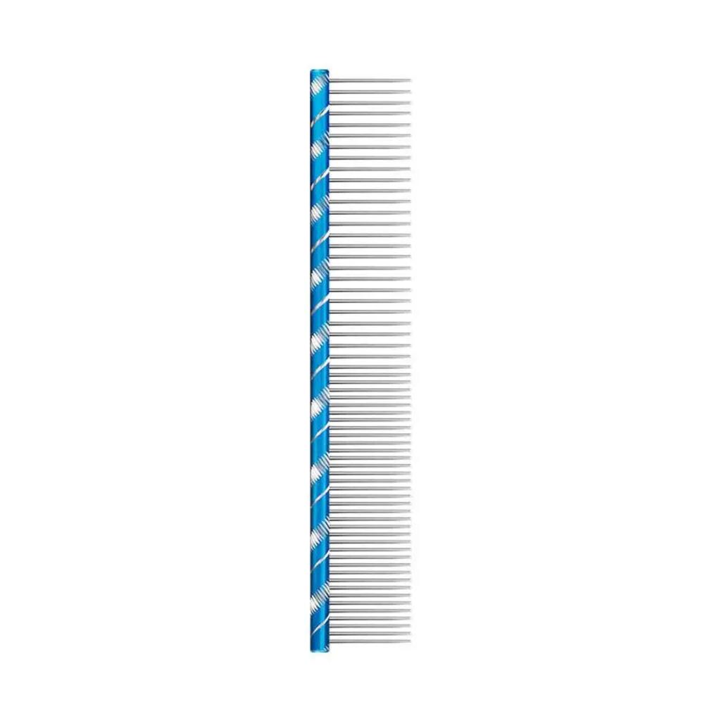 19cm/7.48in Pet Dog Comb Bright Multi-Colored Stripe Grooming Comb Stainless Steel Straight Comb For Dog Cat Grooming Toolts