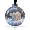 3D Crystal Ball, Wildlife Wonders Ornament Collection Set,2D Forest Animal Christmas Tree Pendant Festive Atmosphere Decoration