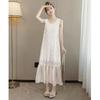 Women's Mesh Patchwork Vest Long Dress