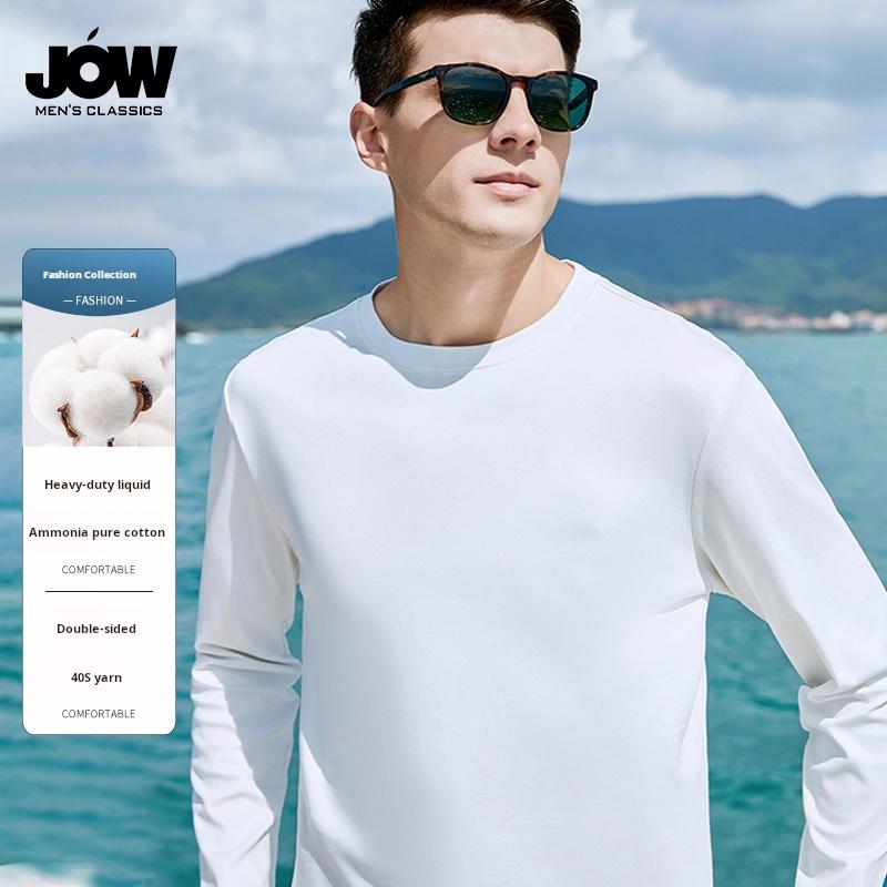 Jowo Liquid Ammonia Pure Cotton Versatile Spring/Summer Long Sleeve T-shirt