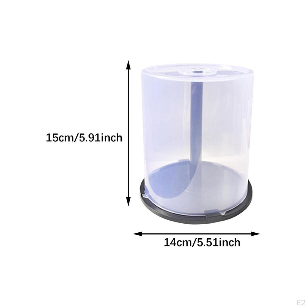 CD Storage Bucket Empty DVD Box Disc Case Album with Black Base Bin for