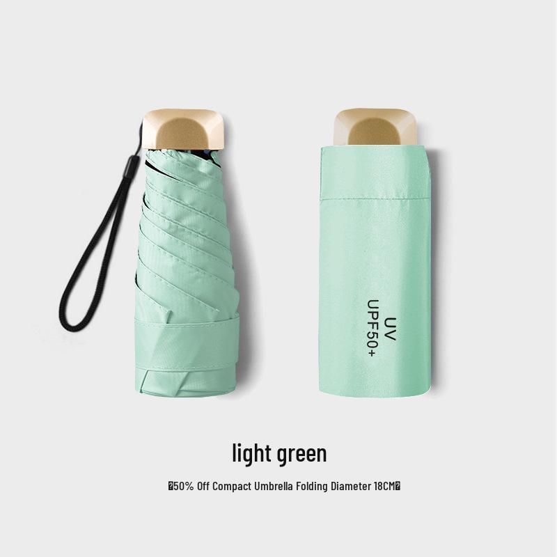 50% Off: Ultra-Light Mini Capsule Umbrella - 6 Ribs, UV Protection, for Sunny & Rainy Days, Women's Pocket Size