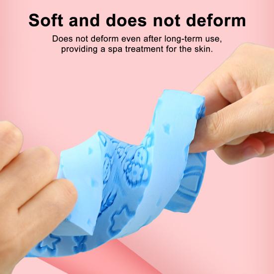 1/2/4Pcs Body Scrubber with Lanyard Design 3D Ultra Soft Exfoliating Bath Sponge Adult Bath Scrubbing Tool