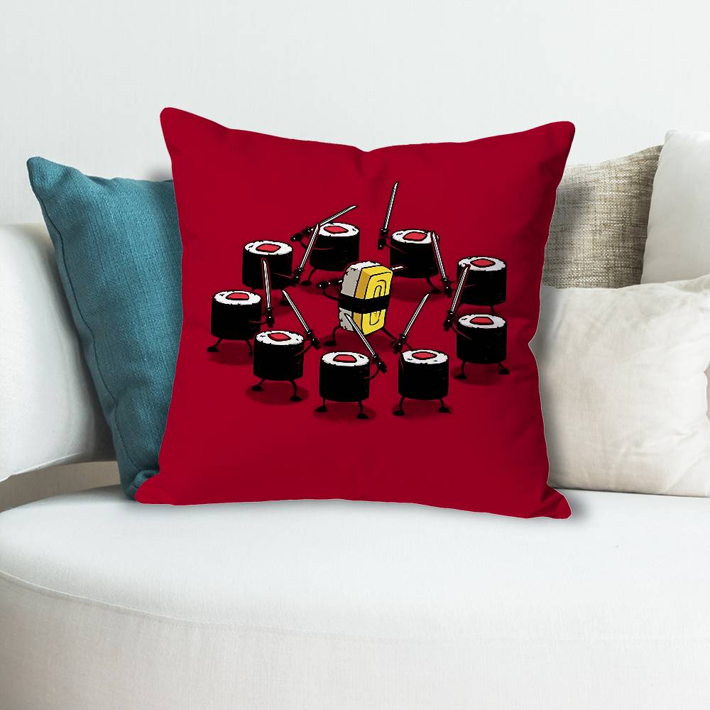 Funny Food Art Anime Celebrity Merchandise AllMatch Printed Pillow Case Sofa Car Office Room Decoration Protector