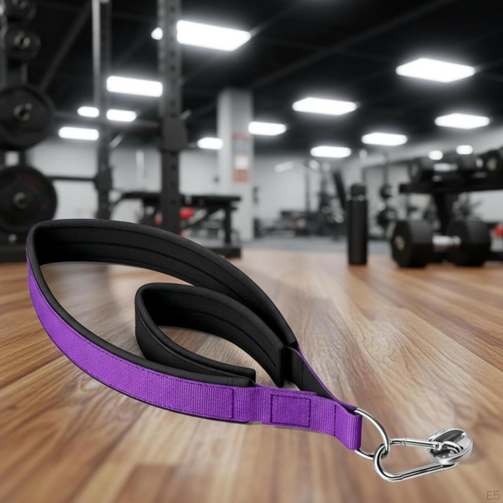 Pilates Strap with Padded Lining Fitness Double Loops Comfortable Stretch Band for Yogis,