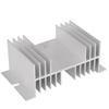 Aluminum Heat Sink Dissipation Radiator Rail Mount Suitable for Single Phase Solid State Relay SSR-40DA 10A 25A 40A 60A 80A SSR