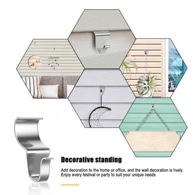 Yousheng Vinyl Siding Hooks Heavy Duty S-shaped Hooks Non-Hole Stainless Steel Holiday Decoration Hangers for Halloween Christmas Lights Wreaths Flags