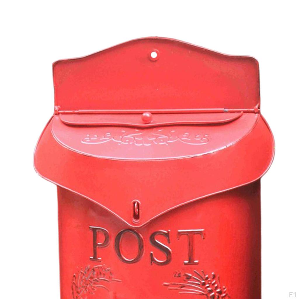 Vintage Wall Mounted Post Box Metal Mailbox for Indoor Ourdoor