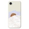 For iPhone 16e Case Cute Sleeping Dog Pattern Printing Straight Edge TPU Phone Back Cover