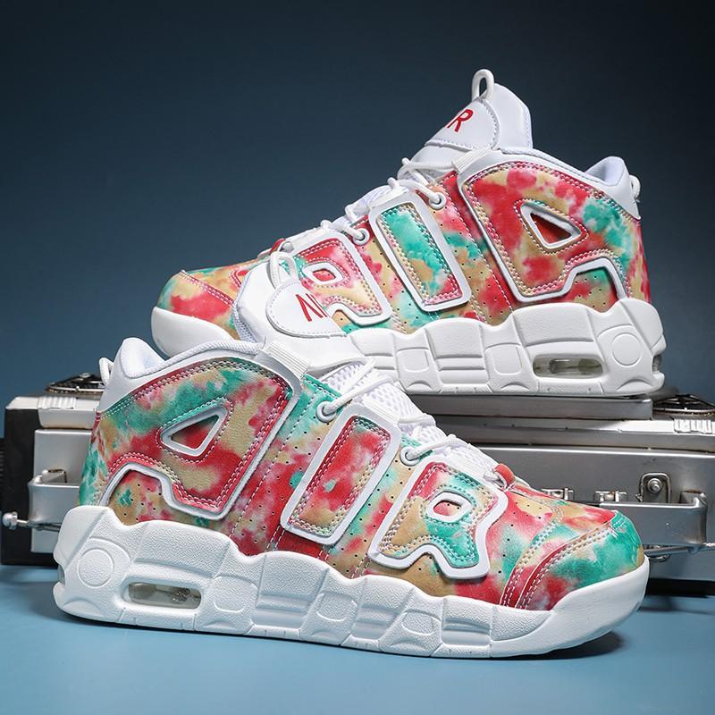 

2025 large size new basketball shoes men s and women s panda shoes leather puff light transparent air cushion cushioning casual sports shoes couple 45