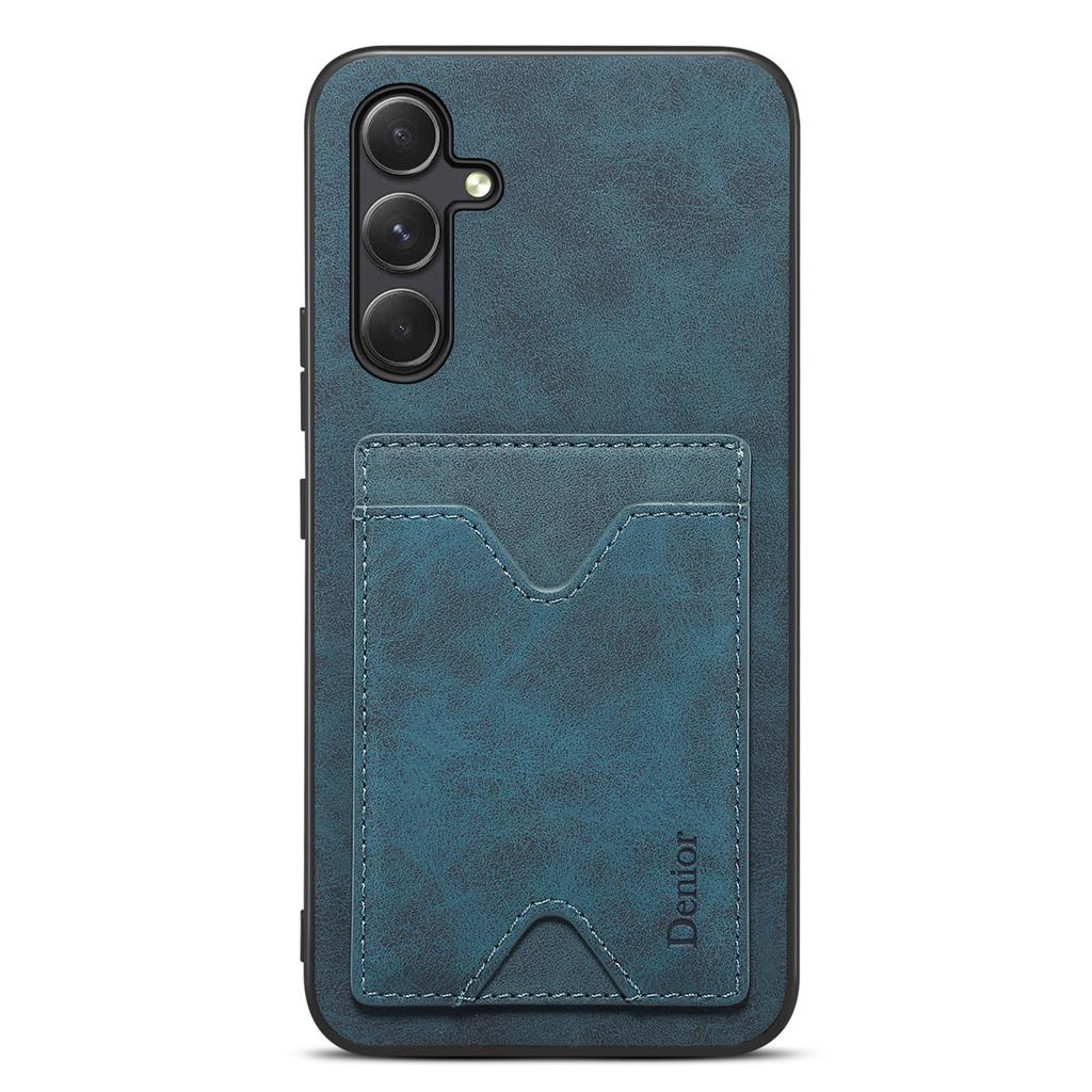 DENIOR For Samsung Galaxy A55 5G Case Card Slot Leather Coated TPU Phone Cover