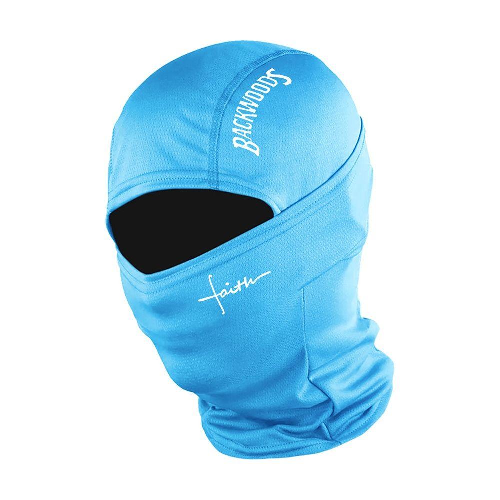 Letter Print Full Face Mask Red Heart Pattern Hood Cover Balaclava Hat Sun Protection