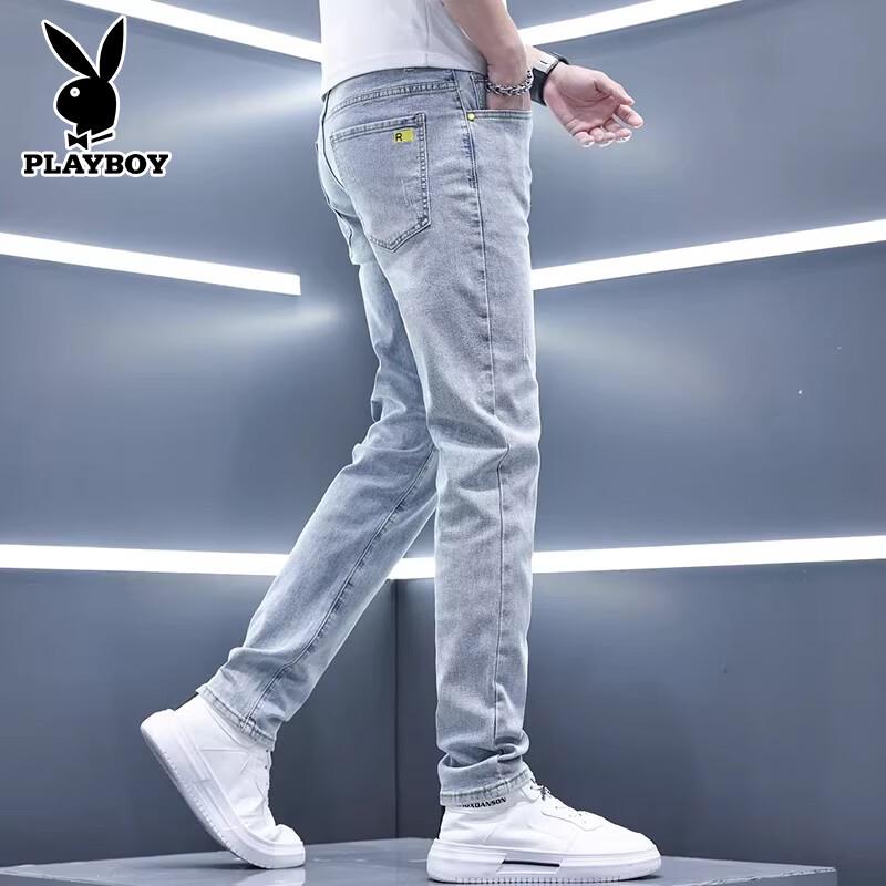 Playboy Men s Slim Fit Tapered Stretch Jeans 36