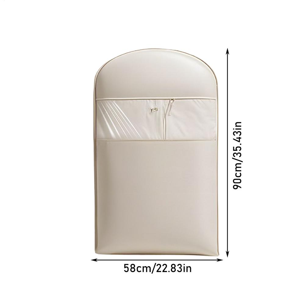 Garment Bag for Suit Coat Dust Cover Hangable Space Saver Dustproof Protective with Self-Compression Zipper for Jackets Shirts