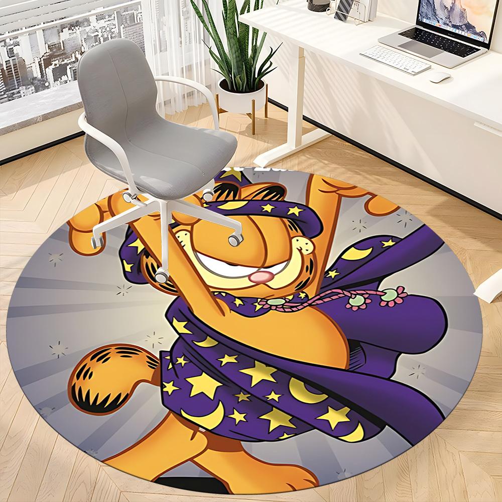 1pc Garfield Office Round Area Rug, Under Office Chairs Bedroom Living Room Home Decor, Room Decoa1016093