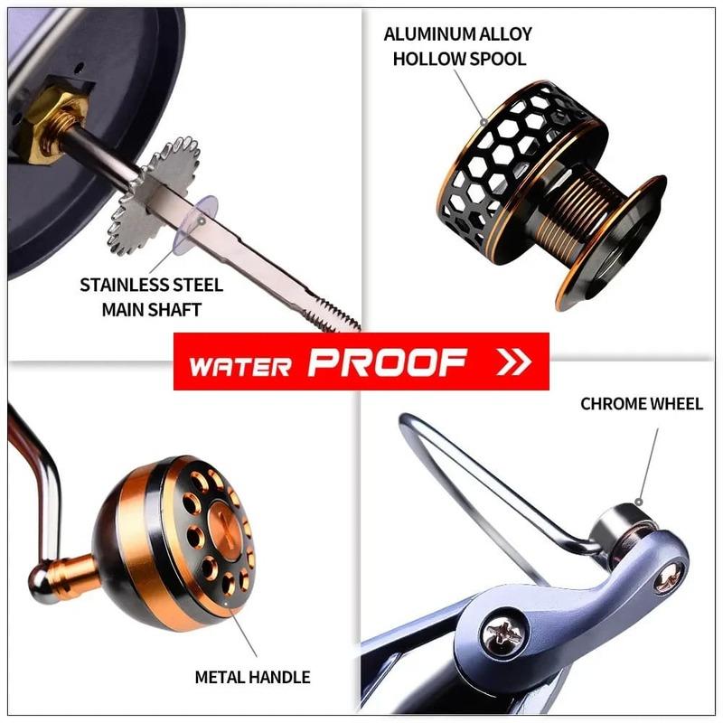 Mini Mulinello Da Pesca SU800 In Metallo – Ultraleggero Per Carpa E Spinning – 5kg Di Forza, 5.2:1, Acqua Dolce E Salata