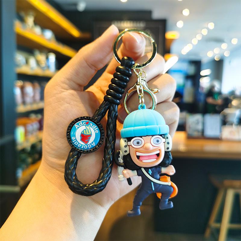 Cartoon Knit Luffy & Zoro Keychain Pendant