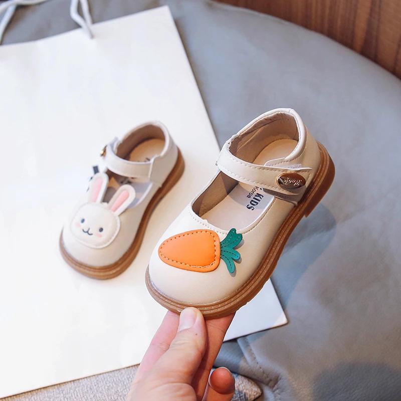 

Туфли для девочки мультяшные туфли осенние новые противоскользящие туфли принцессы милые туфли Мэри Джейн детская обувь платье для девочек кожаные туфли 21-insole13.5cm