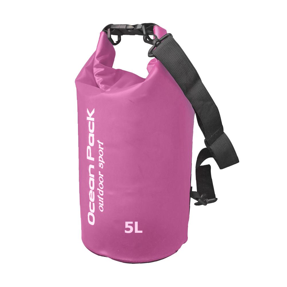 Outdoor Waterproof Pouch Dry Sack for Camping Drifting Swimming Raft Trekking Bag Waterproof Bag Floating Organizer Storage Case 2L фиолетовый