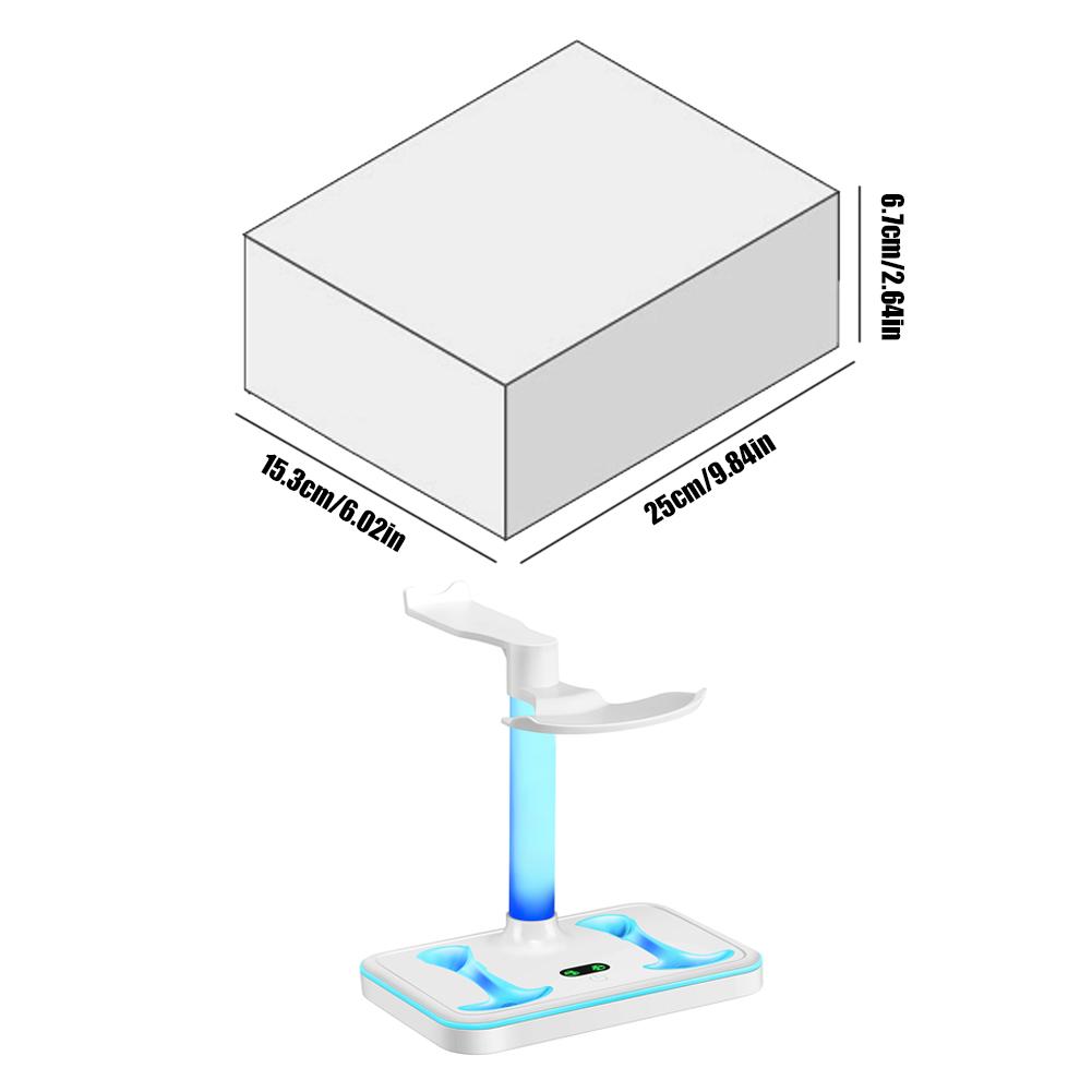 Gamepad Charging Stand Colorful RGB Light Game Controller Charger Station Storage Glasses Headset Accessories for PS VR2 Joypad