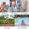 Personalized Striped Beach Towel Custom Name/Logo Oversized Microfiber Towel Summer Party Gift for Beach Swimming Bath Sports