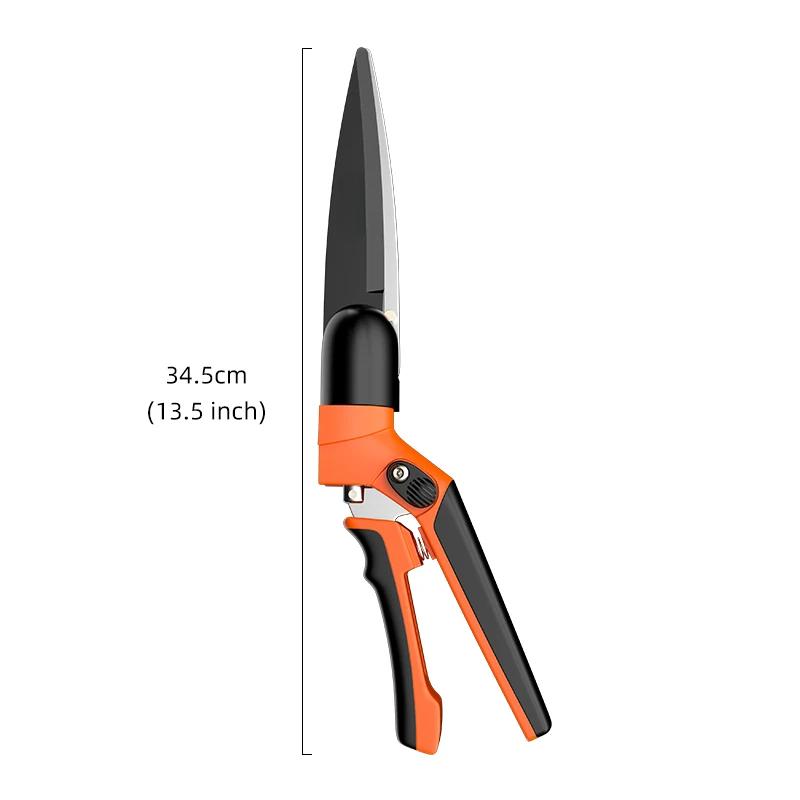 1 Pcs Grass Shears Hedge Shears Gardening Tools Handheld Lawn Trimming Borders Garden Bushes 360° Rotate Sharp Bonsai Tools