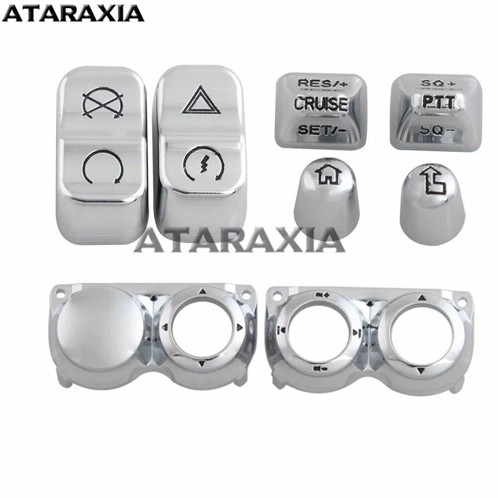 Parts bike Hand Control Switch Housing Button Caps for Harley Touring 2014- Street Electra Glide FLHT Road King FLRT FLHR