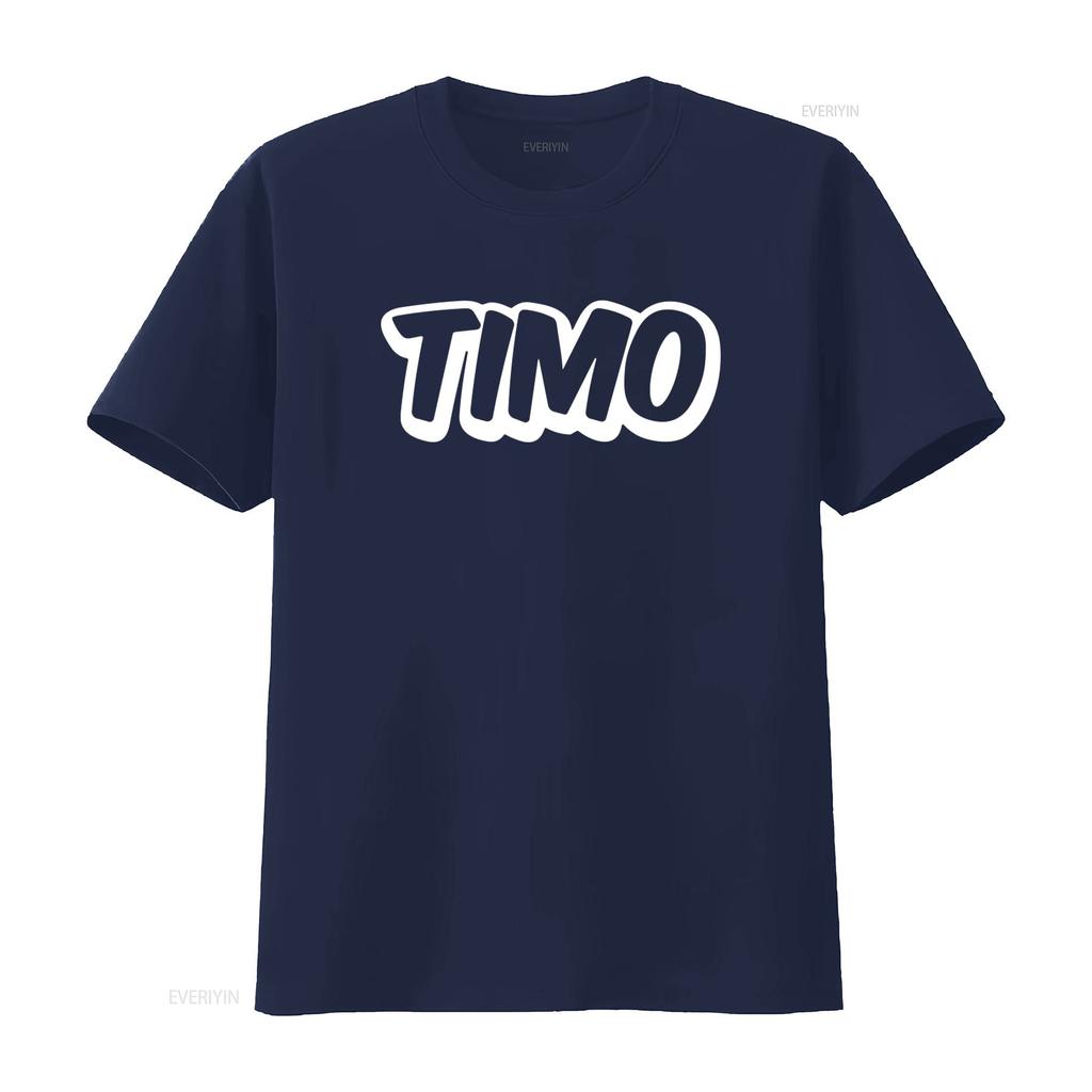 Timo Name Boy T Shirt Print Pattern Fun Design Vintage Washed Unisex Comfortable Top For Everyday Wear Versatile Streetwear