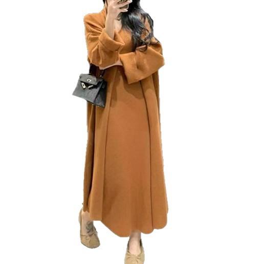 Temperament Celebrity Knitted Suit Autumn and Winter New Long Dress Sweater Cardigan Two-piece Women's Clothing