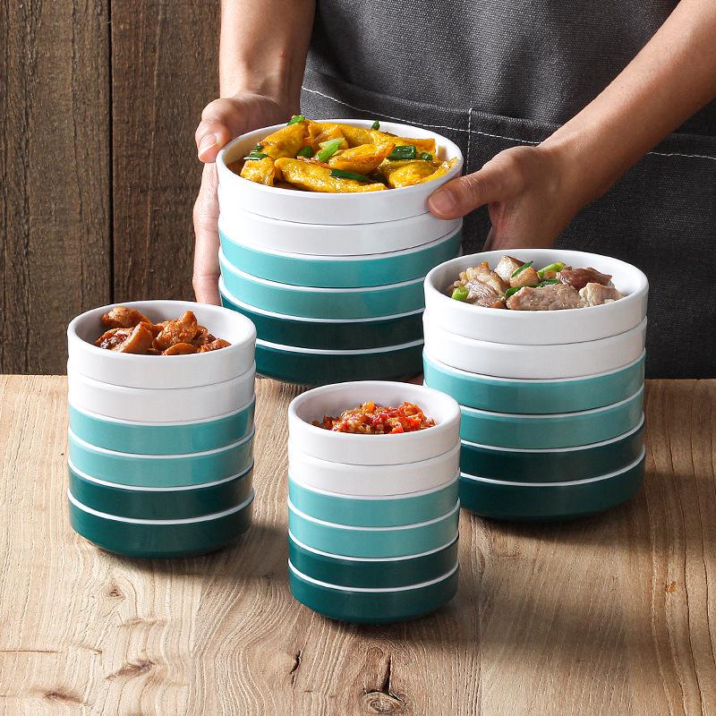 A5 Melamine Imitation Porcelain Small Steamed Vegetable Bowl, Round Plastic Tableware.