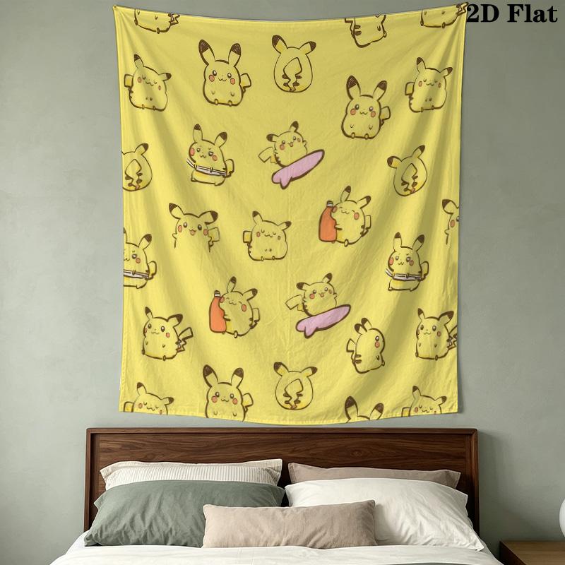 Pikachu Printed Tapestry – Wall Hanging for Bedrooms, Dorms, and Home Decor