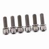 6pcs Titanium Alloy M5 X 18mm Bolts Screw With Washers Set For MTB Bicycle Stem