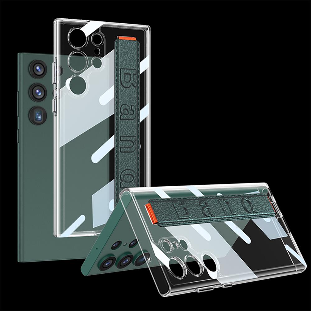 

Чехлы с прозрачным браслетом для Samsung Galaxy S23 Ultra 5G, мягкая рамка, жесткая задняя крышка из ПК, ультратонкий чехол, чехлы for GalaxyS23Ultra(6.8 )