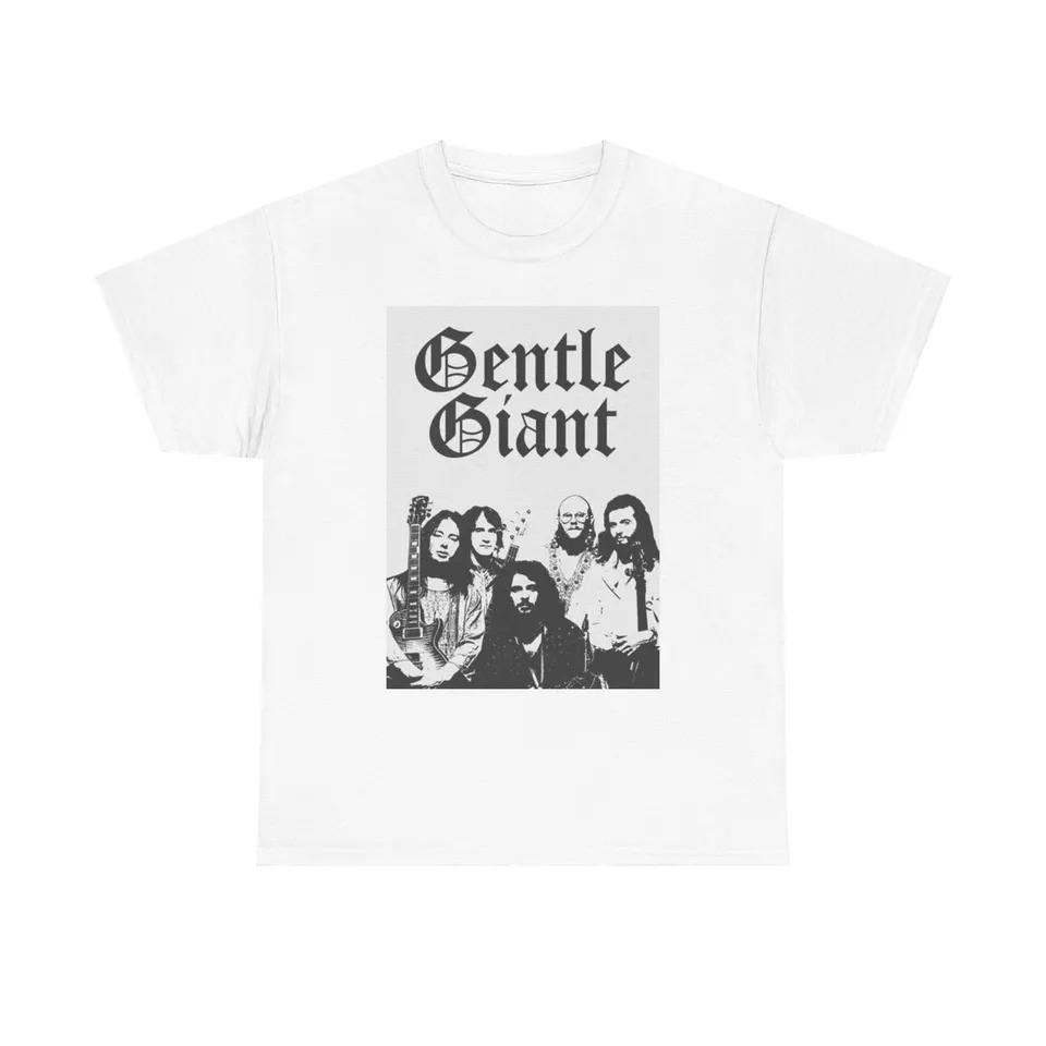 Gentle Giant Graphic T Shirt Vintage Rock Band Unisex Heavy Cotton Tee Unisex T-Shirt XL