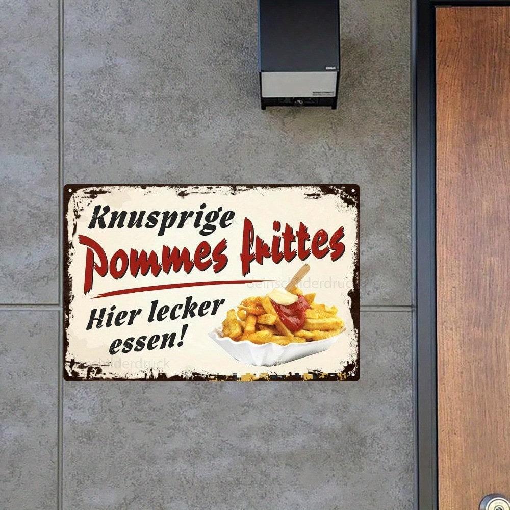 Vintage Fries They Taste Great Metal Sign x Inch Rustic Wall Decor Aluminum Art 20x30cm(7.8x11.8inch)
