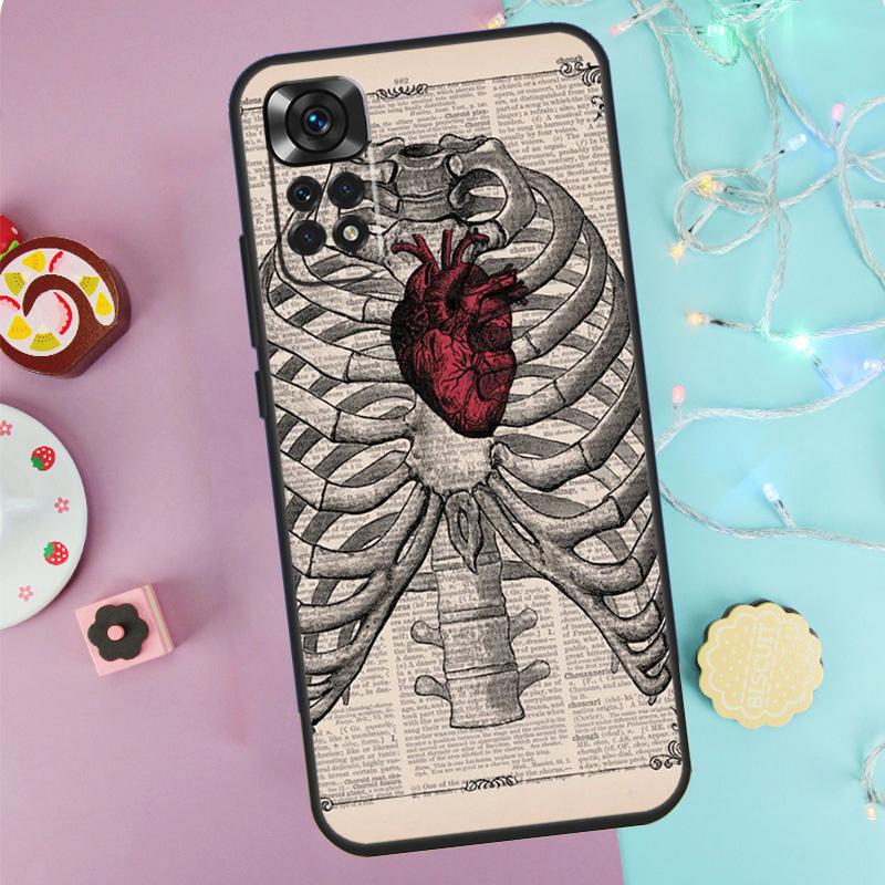 Medical Human Anatomy Case For Xiaomi Redmi Note 10 11 12 8 9 Pro 8T 9S 10S 11S Cover For Redmi 10 9 12C 9C 10C