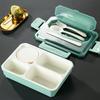 Microwave-Safe Leakproof Bento Box Students Adults Food Storage Container With Dividers Square Plastic Lunchbox